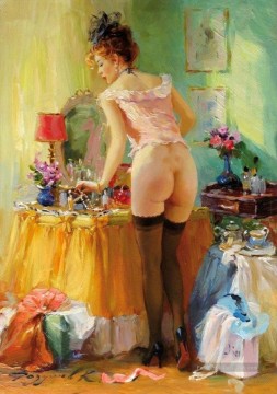 Nu impressionniste œuvres - Belle femme KR 013 Impressionniste nue